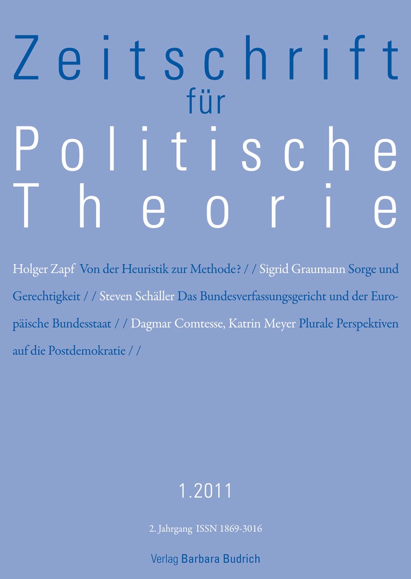 ZPTh – Zeitschrift für Politische Theorie 1-2011: Freie Beiträge