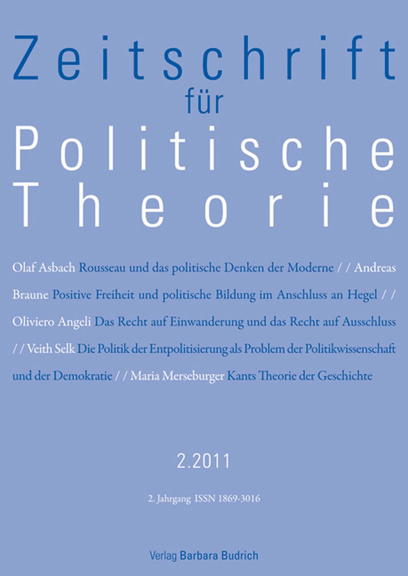 ZPTh – Zeitschrift für Politische Theorie 2-2011: Freie Beiträge