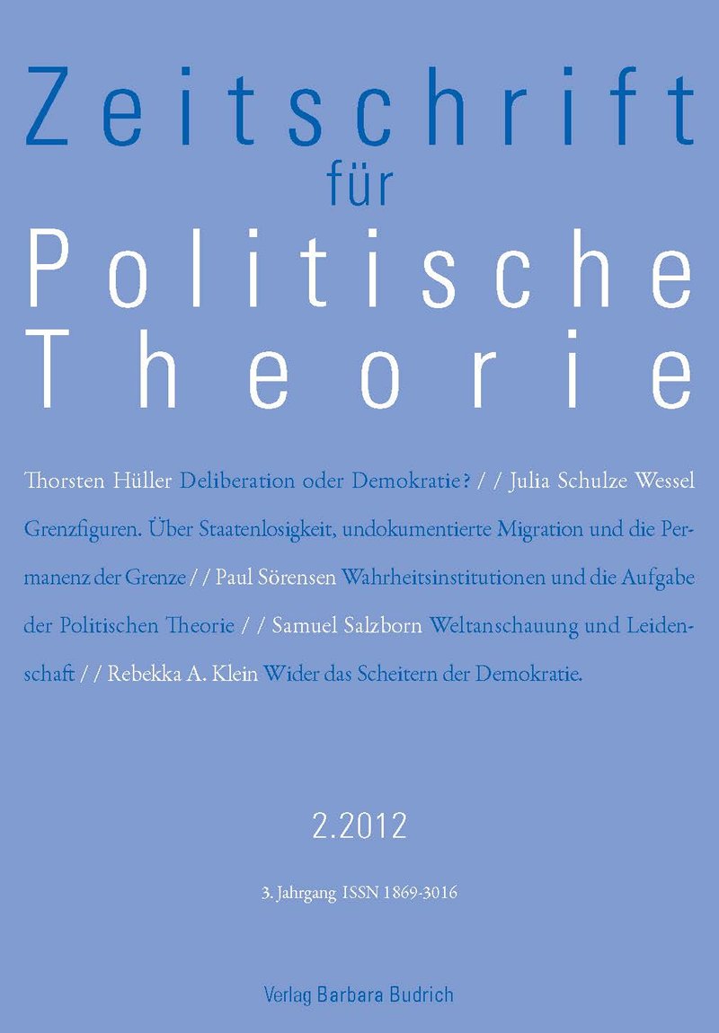 ZPTh – Zeitschrift für Politische Theorie 1-2012: Freie Beiträge