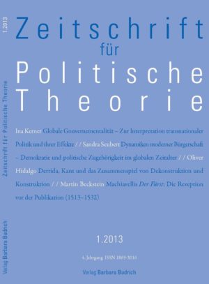 ZPTh – Zeitschrift für Politische Theorie 1-2013: Freie Beiträge