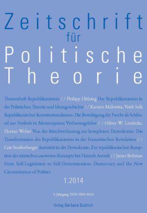 ZPTh – Zeitschrift für Politische Theorie 1-2014: Themenheft Republikanismus