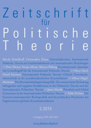 ZPTh – Zeitschrift für Politische Theorie 2-2015: Freie Beiträge