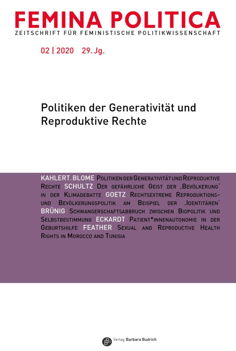 Femina Politica 2-2020 | Politiken der Generativität und Reproduktive Rechte