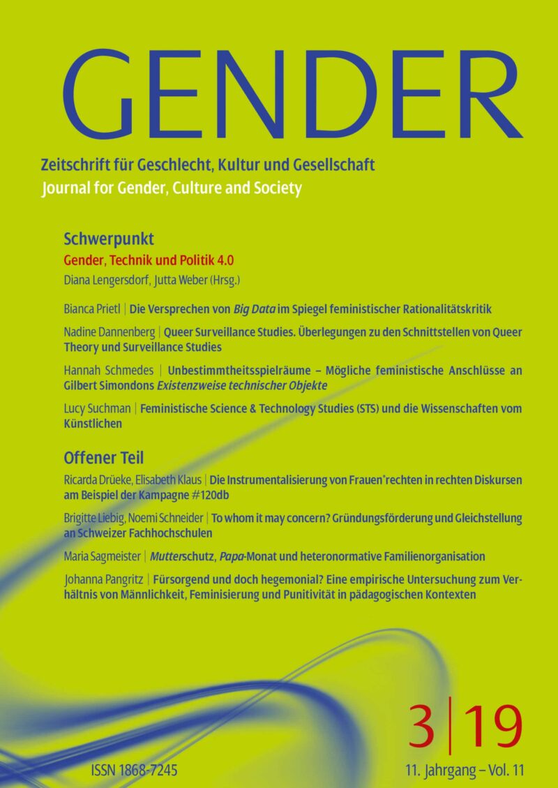 GENDER 3-2019 | Gender, Technik und Politik 4.0