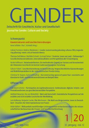 GENDER 1-2020 | Raumstrukturen und Geschlechterordnungen