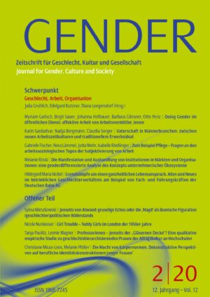 GENDER 2-2020 | Geschlecht, Arbeit, Organisation
