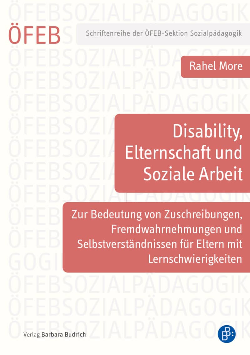 Rahel More, ISBN: 978-3-8474-2537-3, Verlag Barbara Budrich, Reihe: Schriftenreihe der ÖFEB-Sektion Sozialpädagogik, Band 7