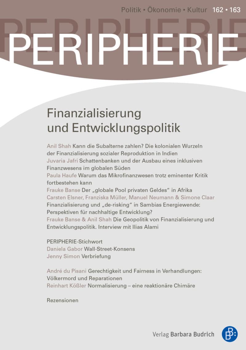 PERIPHERIE – Politik • Ökonomie • Kultur 2-2021 (Heft 162+163): Finanzialisierung und Entwicklungspolitik
