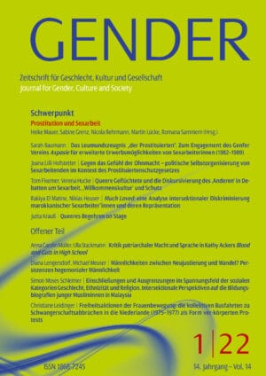 GENDER – Zeitschrift für Geschlecht, Kultur und Gesellschaft 1-2022: Prostitution und Sexarbeit