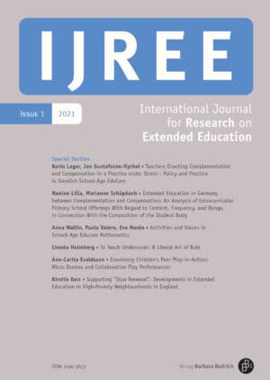 IJREE – International Journal for Research on Extended Education 1-2021: Extended Education: Practices, Theories, and Activities