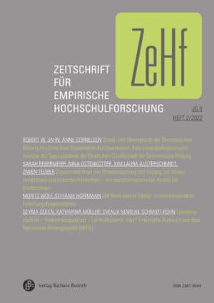 ZeHf – Zeitschrift für empirische Hochschulforschung 2-2022: Freie Beiträge