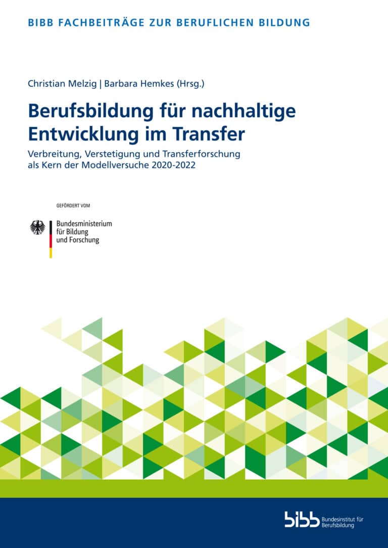 Cover: Berufsbildung für nachhaltige Entwicklung im Transfer