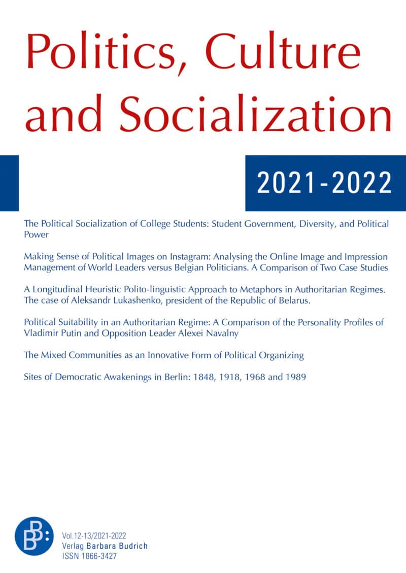 PCS – Politics, Culture and Socialization 2021-2022: Free Contributions