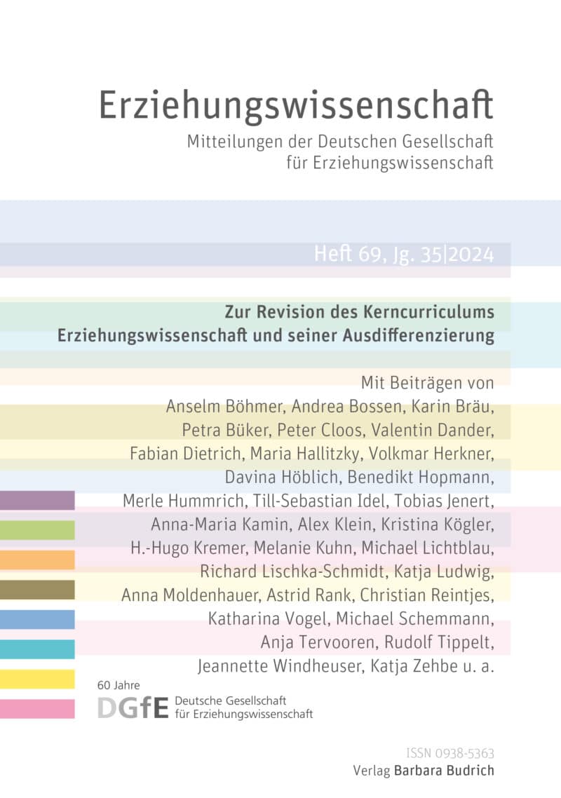 Erziehungswissenschaft 2-2024 (Heft 69): Zur Revision des Kerncurriculums Erziehungswissenschaft und seiner Ausdifferenzierung