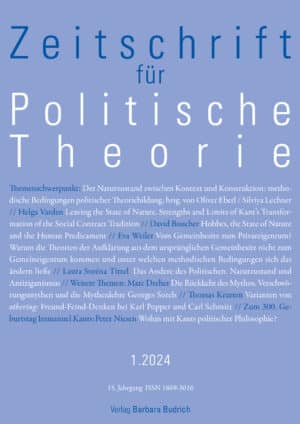 ZPTh – Zeitschrift für Politische Theorie 1-2024: Themenschwerpunkt: Der Naturzustand zwischen Kontext und Konstruktion