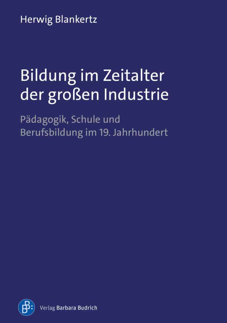 Cover: Bildung im Zeitalter der großen Industrie