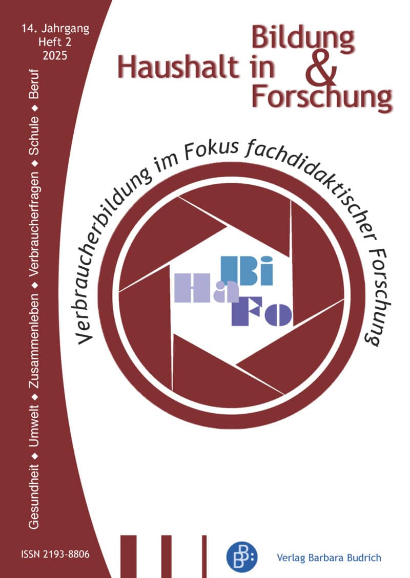 HiBiFo – Haushalt in Bildung & Forschung 2-2025: Verbraucherbildung im Fokus fachdidaktischer Forschung