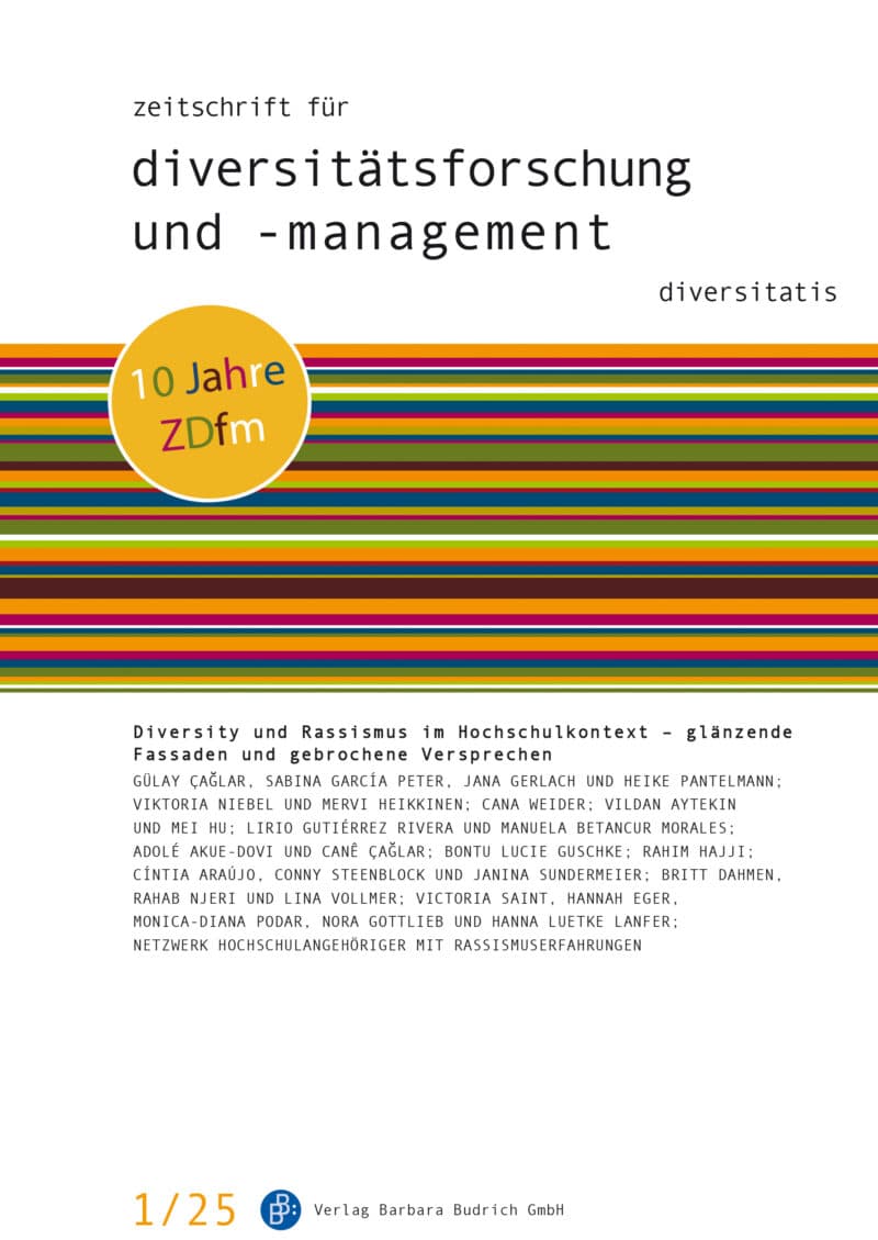 ZDfm – Zeitschrift für Diversitätsforschung und -management 1-2025: Diversity und Rassismus im Hochschulkontext