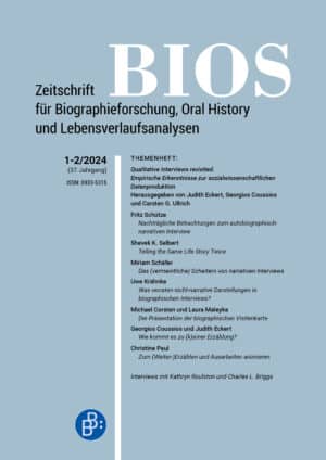 BIOS – Zeitschrift für Biographieforschung, Oral History und Lebensverlaufsanalysen 1+2-2024: Qualitative Interviews revisited. Empirische Erkenntnisse zur sozialwissenschaftlichen Datenproduktion