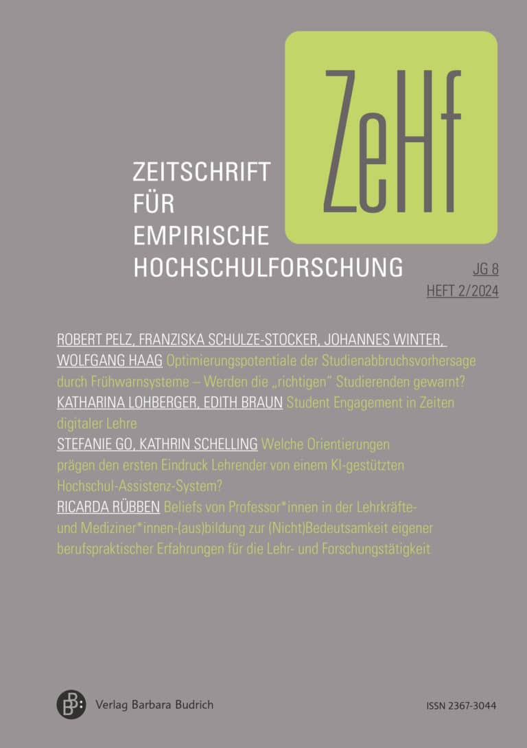 ZeHf – Zeitschrift für empirische Hochschulforschung 2-2024: Freie Beiträge