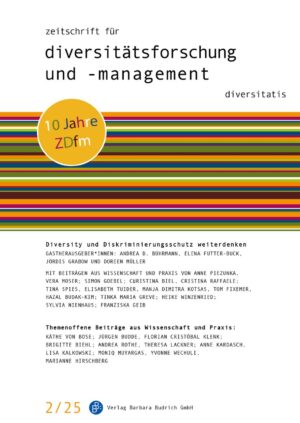 ZDfm – Zeitschrift für Diversitätsforschung und -management 2-2025: Diversity und Diskriminierungsschutz weiterdenken (1)