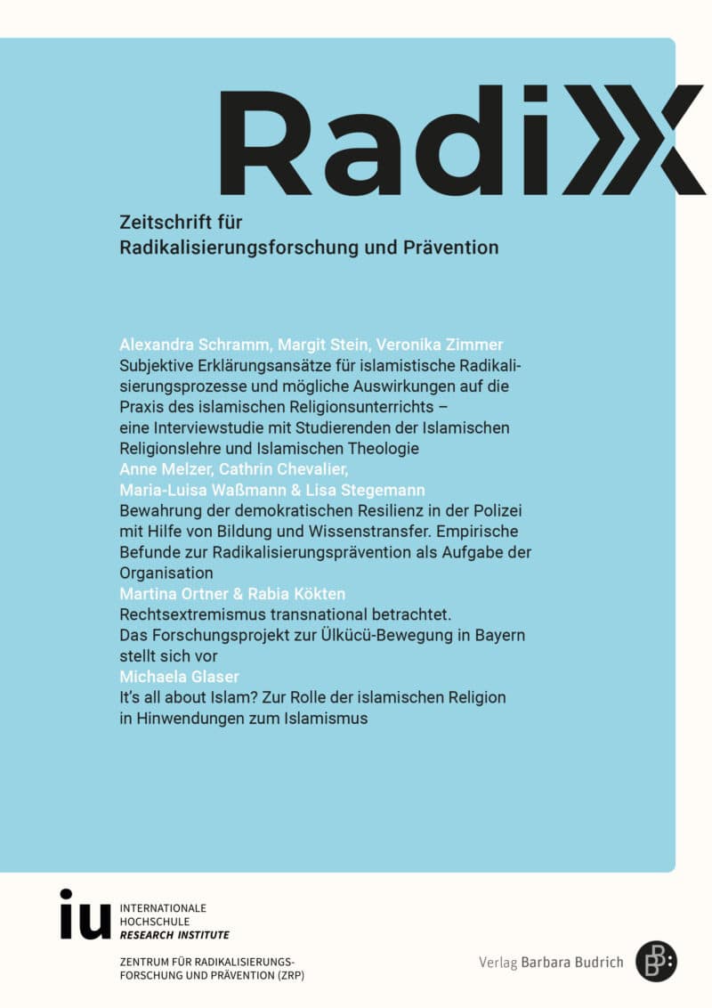 RadiX – Zeitschrift für Radikalisierungsforschung und Prävention 2-2025: Freie Beiträge
