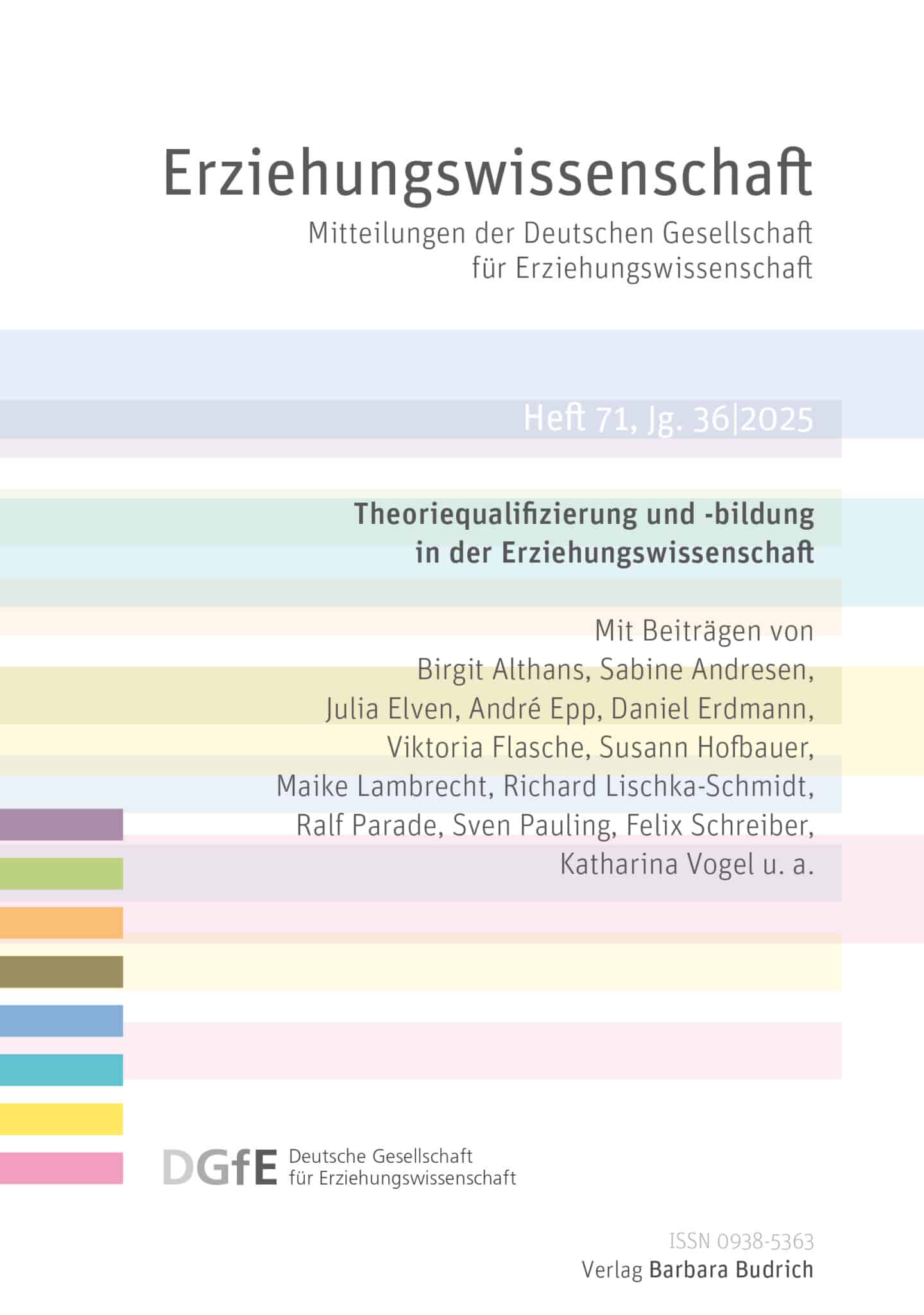 Erziehungswissenschaft 2-2025 (Heft 71): Theoriequalifizierung und -bildung in der Erziehungswissenschaft