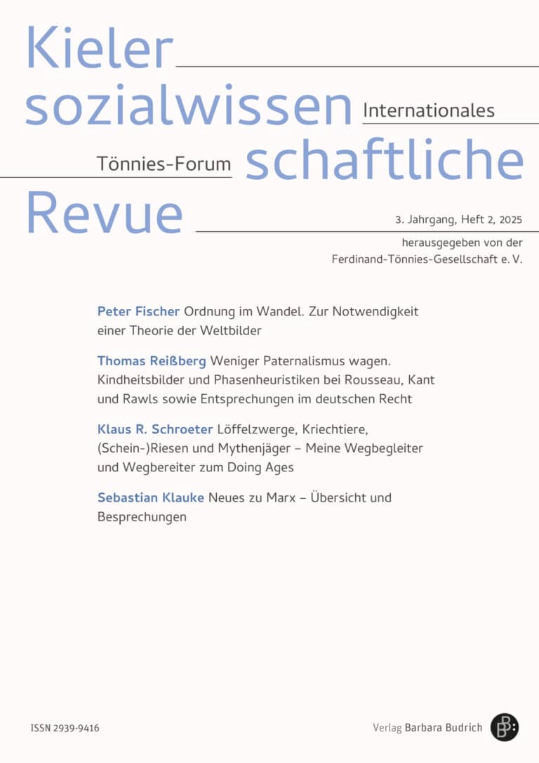 Kieler sozialwissenschaftliche Revue 2-2025: Freie Beiträge