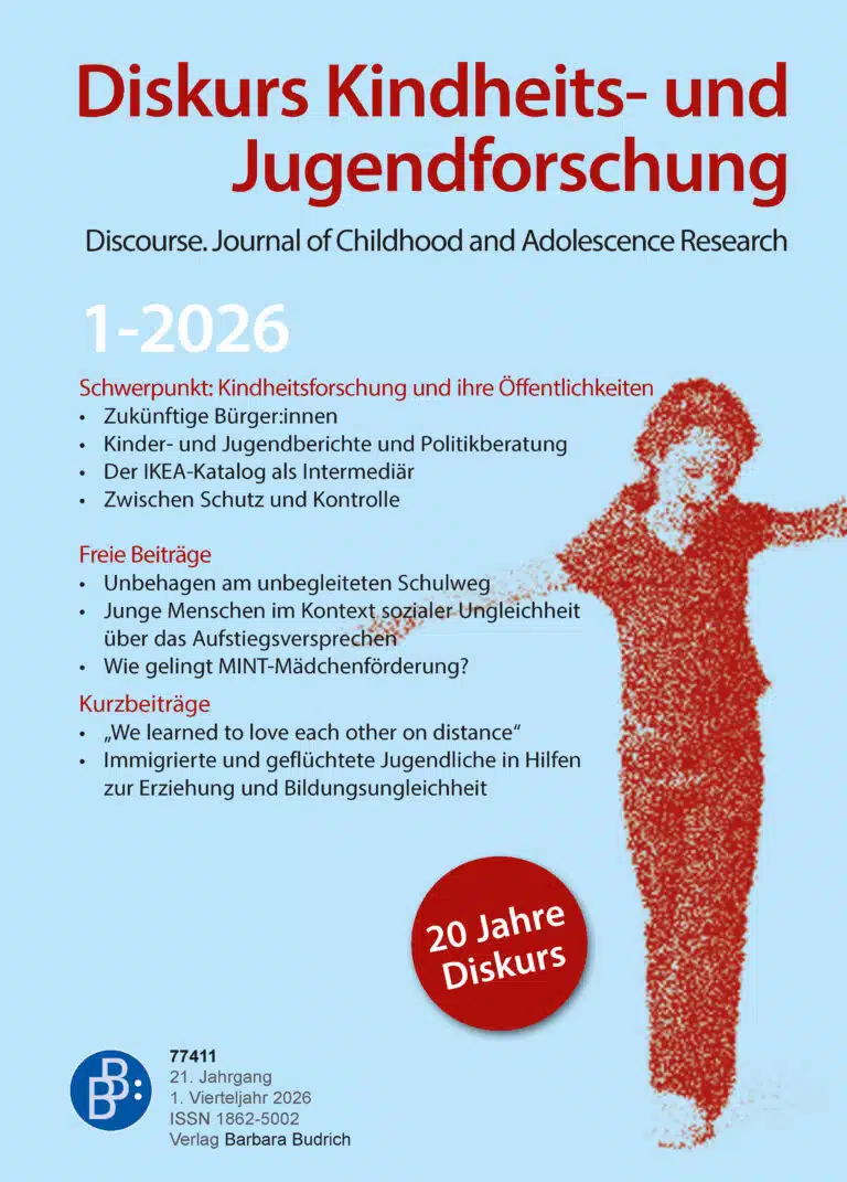 Diskurs Kindheits- und Jugendforschung 1-2026: Kindheitsforschung und ihre Öffentlichkeiten