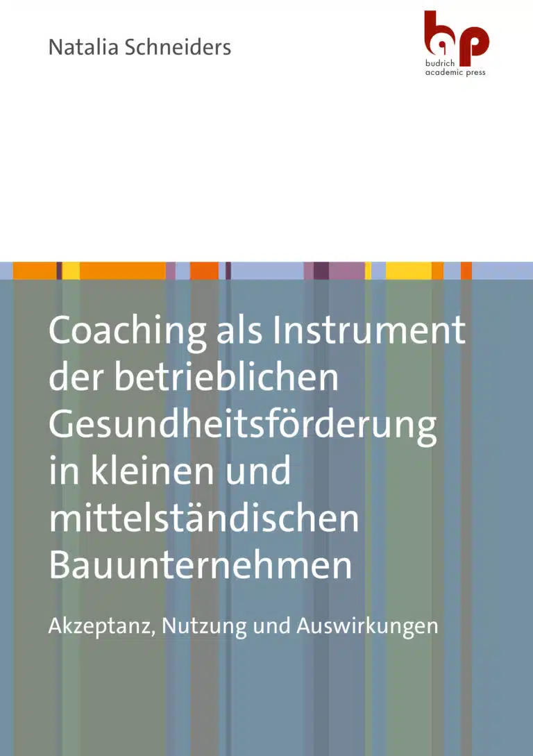 Cover: Coaching als Instrument der betrieblichen Gesundheitsförderung in kleinen und mittelständischen Bauunternehmen