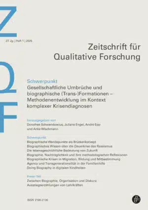 ZQF – Zeitschrift für Qualitative Forschung 1-2026: Gesellschaftliche Umbrüche und biographische (Trans-)Formationen – Methodenentwicklung im Kontext komplexer Krisendiagnosen