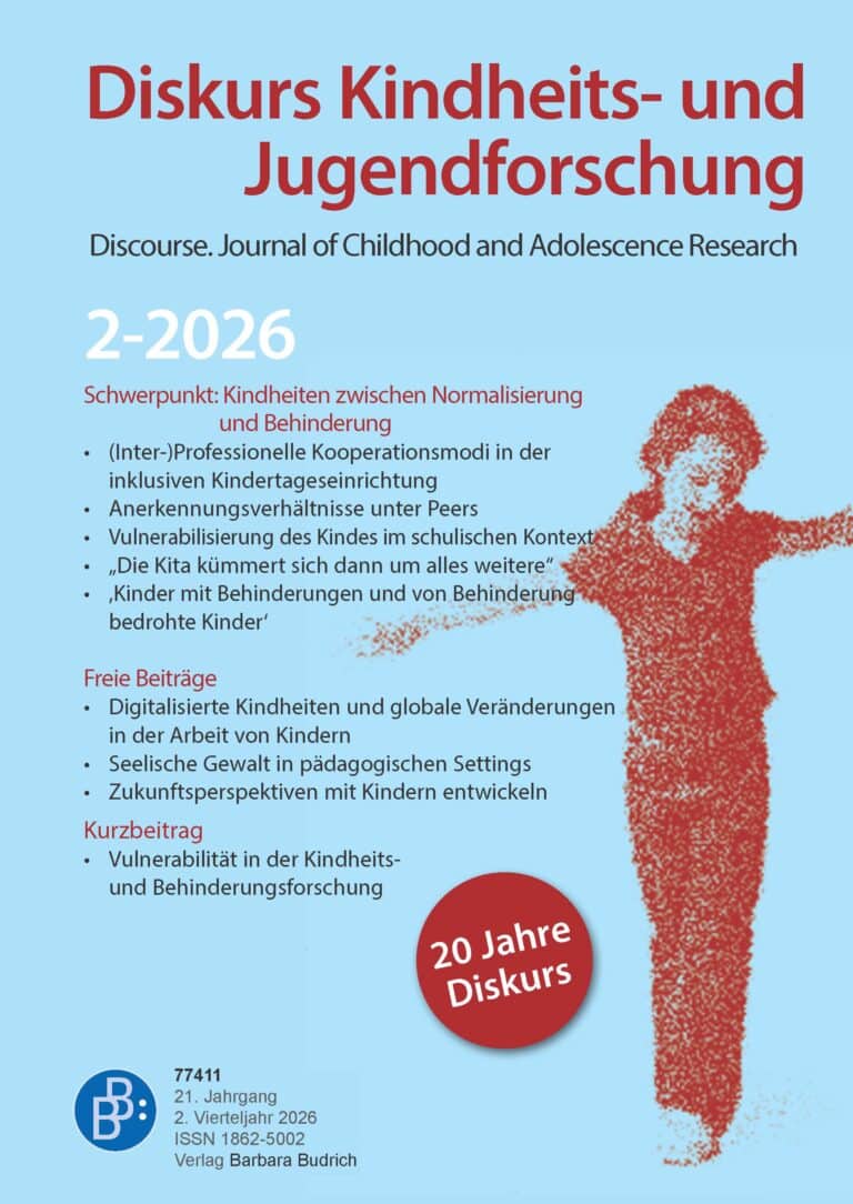Diskurs Kindheits- und Jugendforschung / Discourse. Journal of Childhood and Adolescence Research 2-2026: Kindheiten zwischen Normalisierung und Behinderung